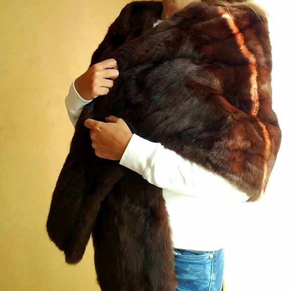VINTAGE Mink Stole-100% real fur - Picture 7 of 7